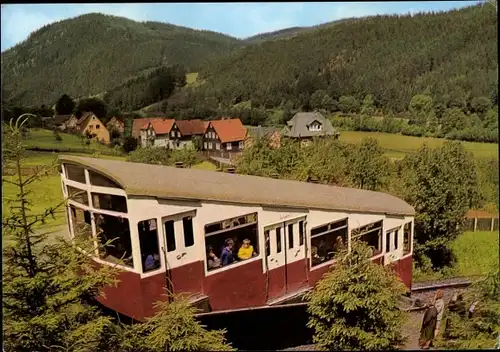 Ak Oberweißbach im Thüringer Wald, Oberweißbacher Bergbahn an der Talstation Obstfelderschmiede