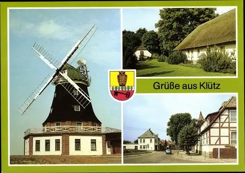 Ak Klütz in Mecklenburg, Windmühle, Ferienheim VEB DEFA Kopierwerke Berlin