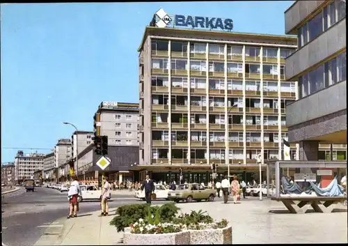 Ak Karl Marx Stadt Chemnitz in Sachsen, Straße der Nationen, Reklame BARKAS