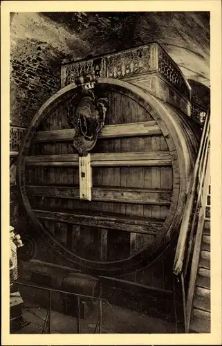 Ak Heidelberg am Neckar, großes Heidelberger Fass, 1750, Carl Theodor, 221.726 Liter