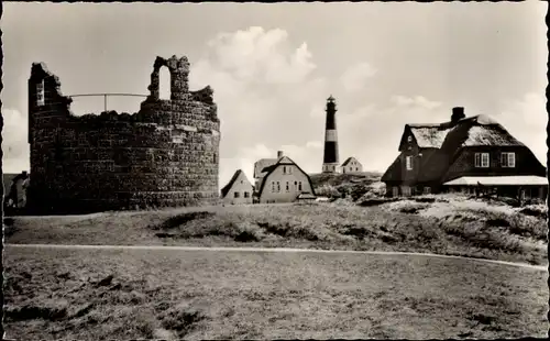 Ak Hörnum auf Sylt Nordfriesland, Ruine, Leuchtturm