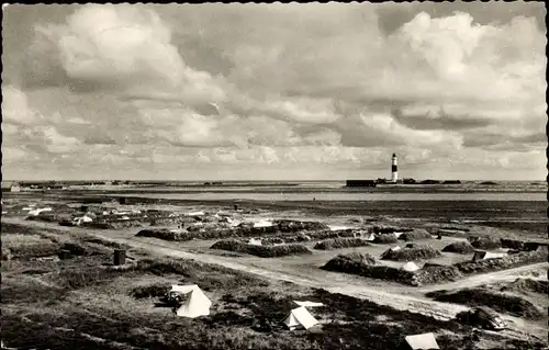 Ak Kampen auf Sylt, Campingplatz, Leuchtturm, Zelte