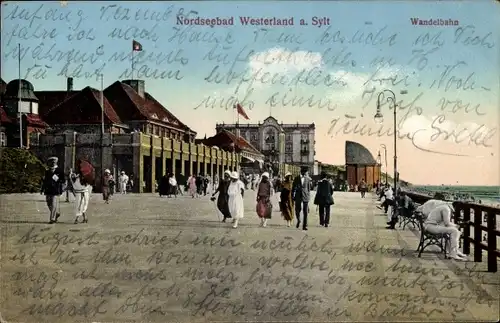 Ak Westerland auf Sylt, Wandelbahn, Konzertmuschel
