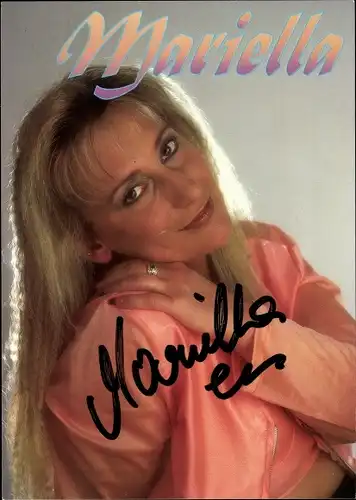 Ak Sängerin Mariella, Portrait, Autogramm