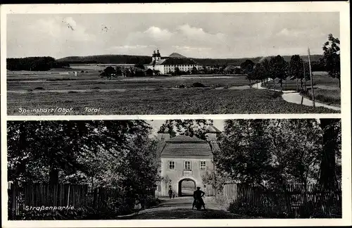 Ak Speinshart in der Oberpfalz, Gesamtansicht, Straße, Tor