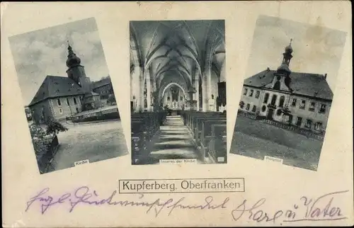 Ak Kupferberg in Oberfranken, Kirche, Innenansicht, Hospital
