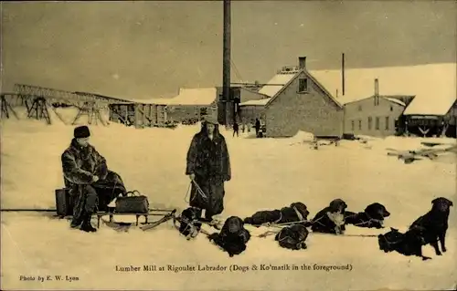 Ak Rigouler Labrador Neufundland Kanada, Lumber Mill, Dogs & Ko'matik