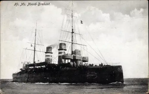 Ak Niederländisches Kriegsschiff, Hr.Ms. Noord-Brabant