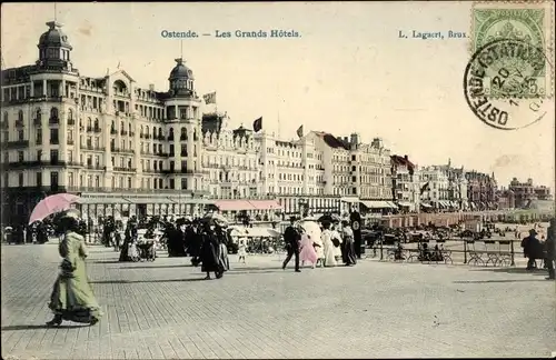 Ak Oostende Ostende Westflandern, Les Grands Hotels