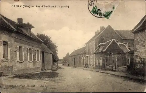 Ak Canly Oise, Rue d'En-Haut