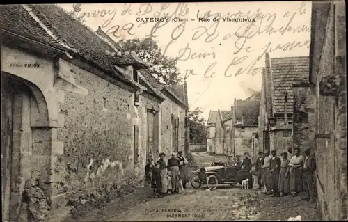 Ak Catenoy Oise, Rue de Visegnieux