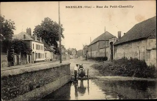 Ak Bresles Oise, Rue du Petit-Chantilly