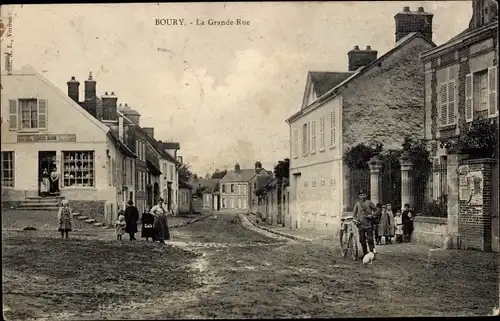 Ak Boury Oise, La Grande Rue