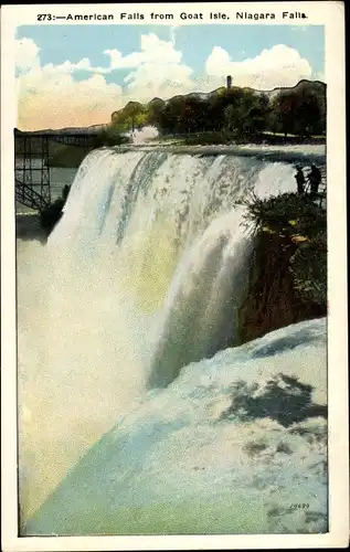 Ak Niagara Falls New York USA, von Goat Isle