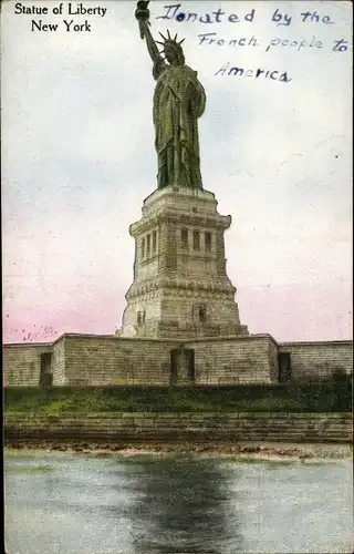 Ak New York City USA, Freiheitsstatue