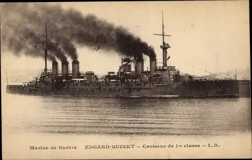 Ak Französisches Kriegsschiff, Edgard Quinet, Croiseur