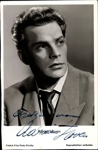 Ak Schauspieler Adrian Hoven, Portrait, Film Dr. Holl, Autogramm