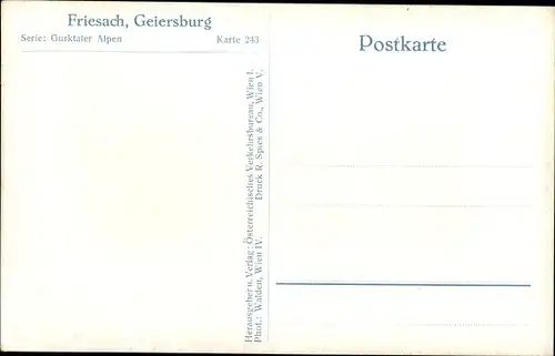 Ak Friesach in Kärnten, Geiersburg