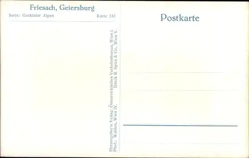 Ak Friesach in Kärnten, Geiersburg