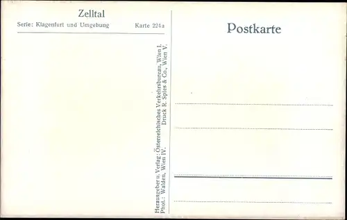 Ak Kärnten Österreich, Motiv im Zelltal