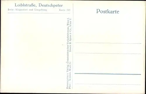 Ak Kärnten, Deutschpeter, Loiblstraße