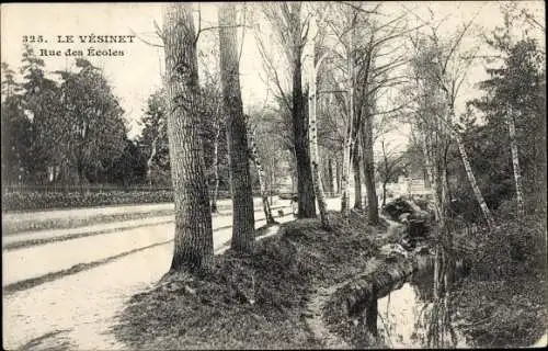 Ak Le Vésinet Yvelines, Rue des Ecoles