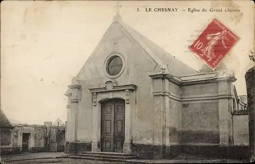 Ak Le Chesnay Yvelines, Kirche des Grand