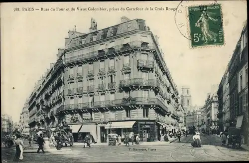 Ak Paris VI, Rue du Four und Vieux Colombier