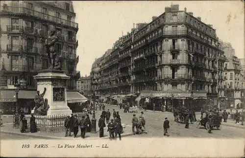 Ak Paris V, Place Maubert, Denkmal