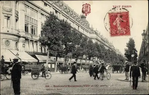 Ak Paris VIII, Boulevard Haussmann