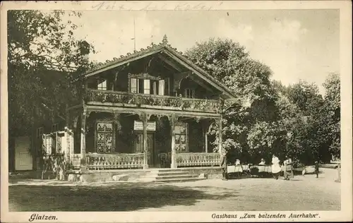 Ak Kladská Glatzen Mariánské Lázně Marienbad Region Karlsbad, Gasthaus Zum balzenden Auerhahn