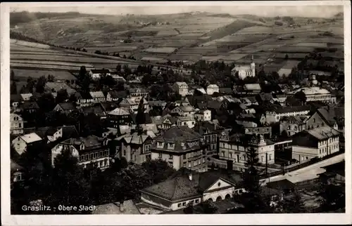 Ak Kraslice Graslitz Reg. Karlsbad, Totalansicht