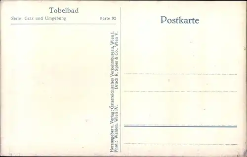 Ak Tobelbad Steiermark, Teilansicht mit Pfarrkirche