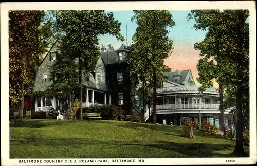 Ak Baltimore Maryland USA, Country Club, Roland Park