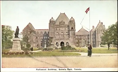 Ak Toronto Ontario Kanada, Parlamentsgebäude, Queen's Park
