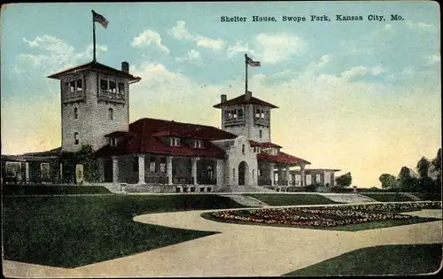 AK Kansas City Missouri USA, Shelter House, Swope Park