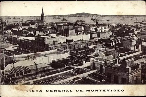 Ak Montevideo, Uruguay, Gesamtansicht