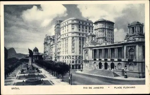 Ak Rio de Janeiro Brasilien, Place Floriano