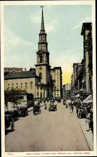 Ak Boston Massachusetts USA, Park Street Church, Tremont Street