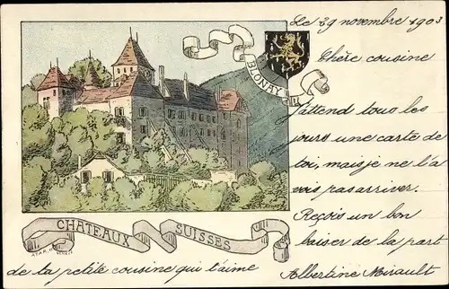 Künstler Litho Blonay Kanton Waadt, Schloss