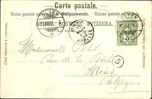 Ak Olten Kanton Solothurn, Teilansicht, überdachte Brücke