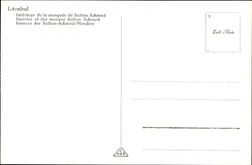 Ak Konstantinopel Istanbul Türkei, Moschee Sultan Achmed, Innenansicht