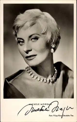 Ak Schauspielerin Michele Morgan, Portrait, Oase, Autogramm