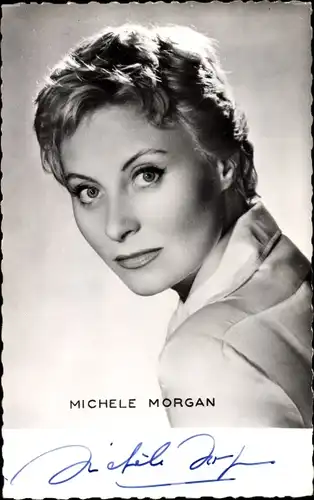 Ak Schauspielerin Michele Morgan, Portrait, Autogramm