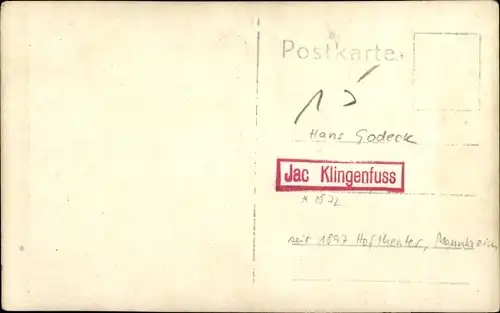 Ak Schauspieler Hans Godeck, Portrait, Autogramm