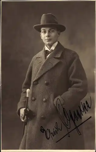 Ak Schauspieler Erich Goerke, Portrait, Autogramm