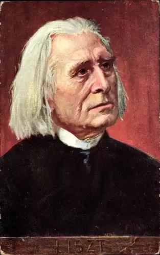 Künstler Ak Eichhorn, Komponist Franz Liszt, Liszt Ferencz, Portrait