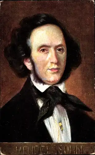 Künstler Ak Jakob Ludwig Felix Mendelssohn Bartholdy, Portrait