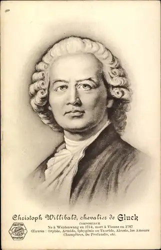 Ak Komponist Christoph Willibald Gluck, Portrait