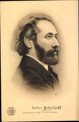 Ak Komponist und Pianist Julius Schulhoff, Portrait